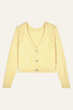 An image of the BA&SH Carila Cardigan in Yellow.