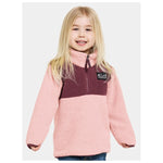 An image of the Didriksons Gosig Kids Half Zip Fleece in Dusty Pink.