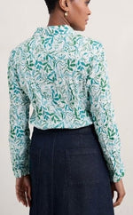 An image of the Seasalt Larissa Shirt in Wandering Peas Chalk.