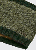 An image of the Dubarry Walton Knitted Headband in Olive.