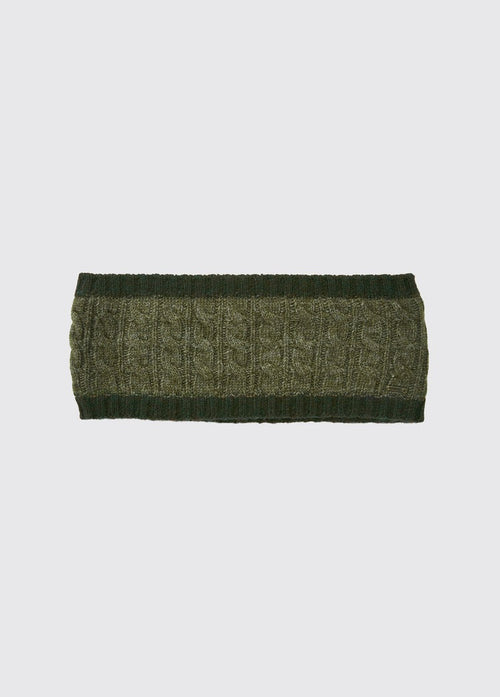 An image of the Dubarry Walton Knitted Headband in Olive.