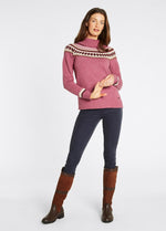 An image of the Dubarry Riverdale Fair Isle Sweater in Clover.