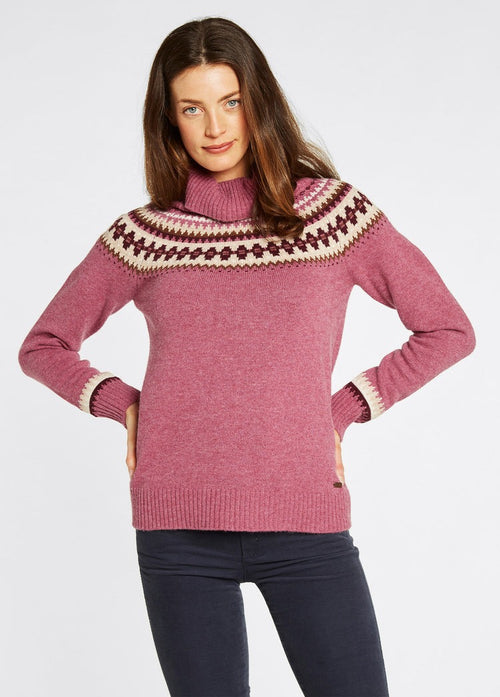 An image of the Dubarry Riverdale Fair Isle Sweater in Clover.