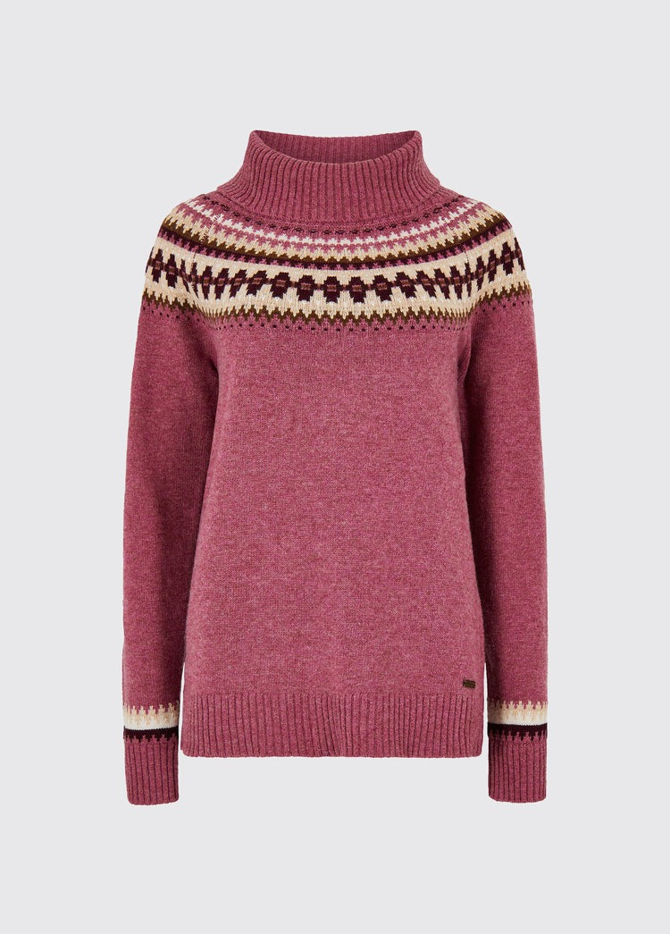 An image of the Dubarry Riverdale Fair Isle Sweater in Clover.