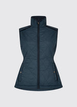 An image of the Dubarry Heywood Quilted Gilet in Navy.