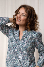 An image of the Lily & Me Braidstone Blouse Connie in Duck Egg.