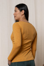 An image of the Lily & Me Monica Top in Mustard.