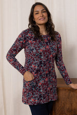 An image of the Lily & Me High Tea Tunic Hedgerow in Mulberry.