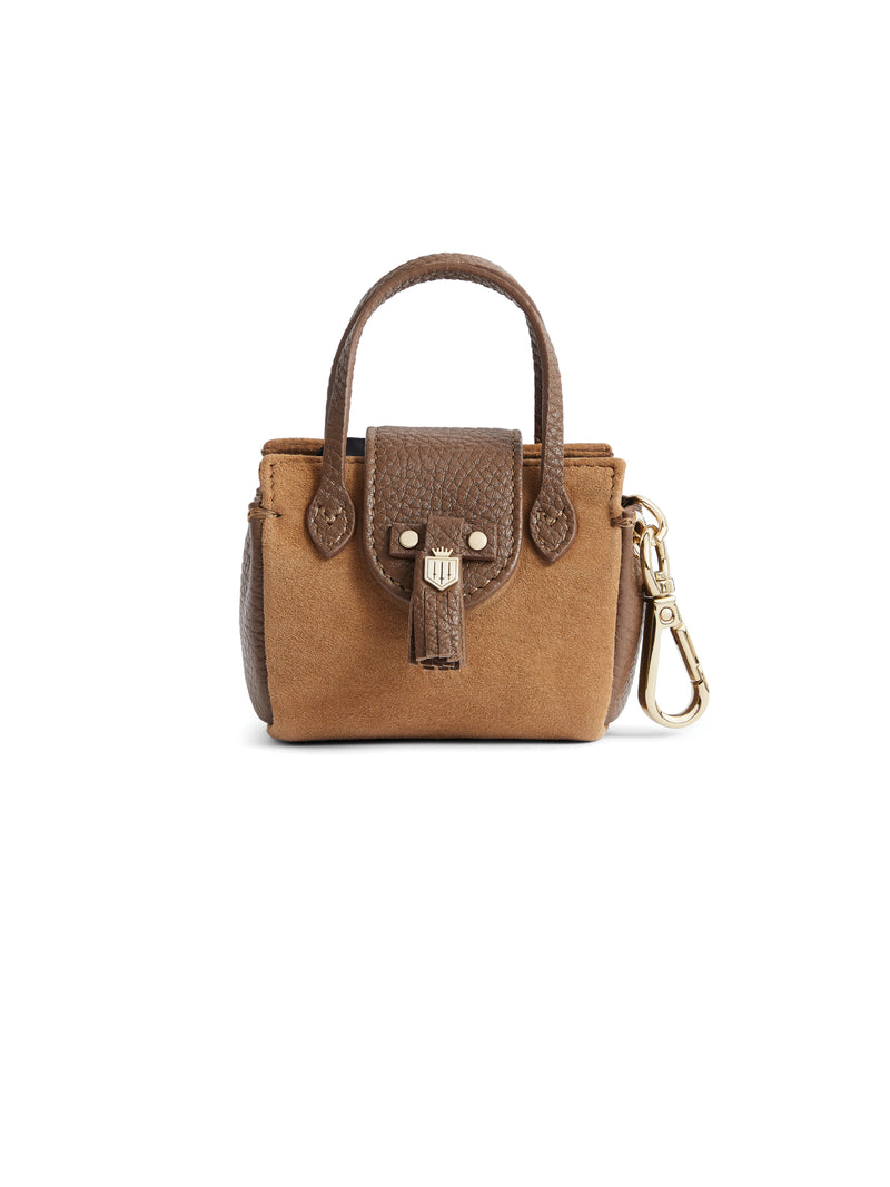 Fairfax & Favor Mini Windsor Shopping Tote in Tan Suede.