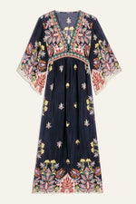 An image of the BA&SH Lufia Dress in Navy.