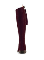 An image of the Fairfax & Favor Regina Flat Boots in Plum.