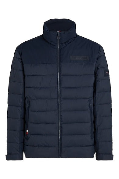 An image of the Tommy Hilfiger Mid New York Puffer Jacket in the colour Desert Sky.