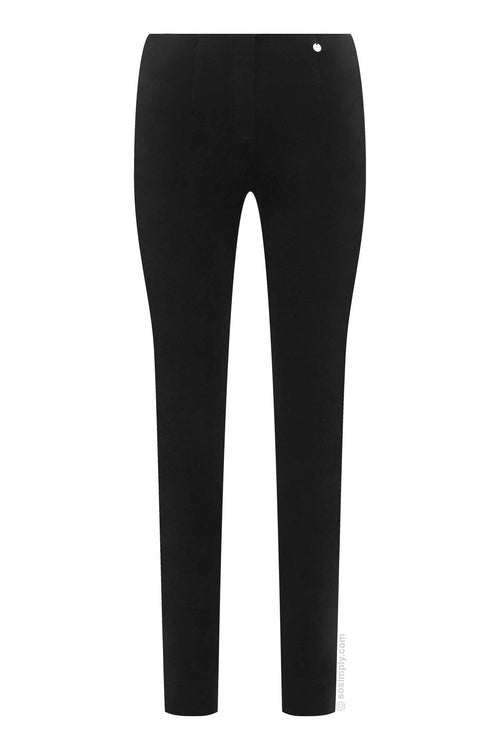 An image of the Robell Marie Velvet Trousers in Black.