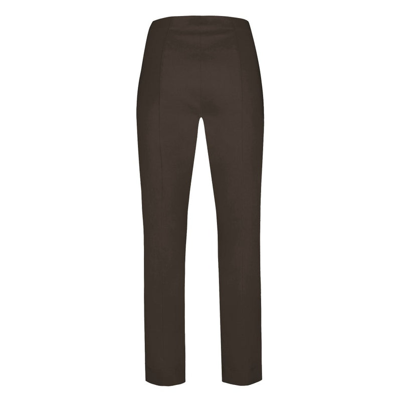 An image of the Robell Marie Trousers in Dark Brown.