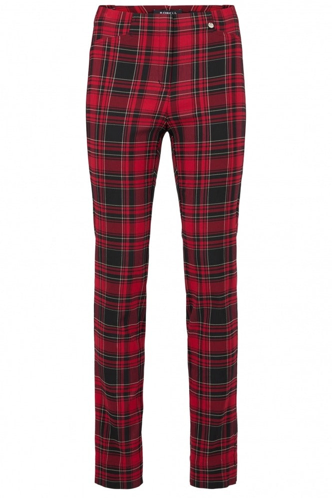 An image of the Robell Rose Trousers in Red.