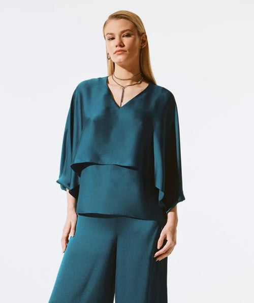 An image of the Joseph Ribkoff Layered Top in Twilight.