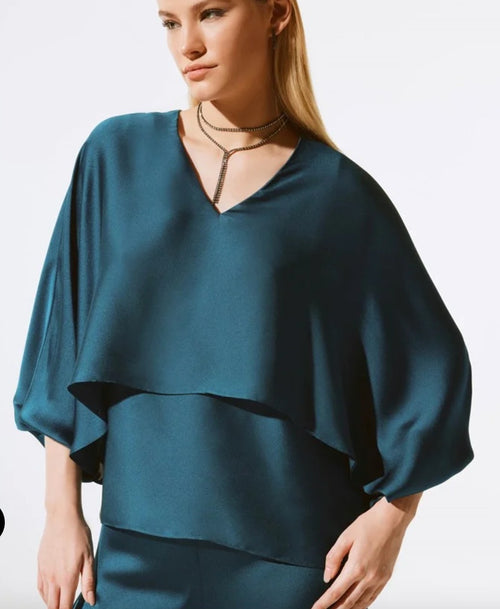 An image of the Joseph Ribkoff Layered Top in Twilight.