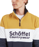 An image of the Schoffel Exeter Heritage 1/4 Zip in Mustard.