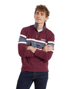 An image of the Schoffel Exmouth Heritage 1/4 Zip in Wine.