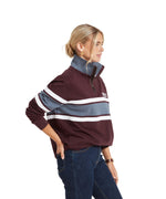 An image of the Schoffel Exmouth Heritage 1/4 Zip in Wine.