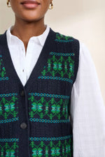 An image of the Seasalt Partridge Waistcoat Vest in Navy.