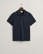 An image of the Gant Short Sleeve Pique Polo in Evening Blue.