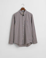 An image of the Gant Regular Fit Gingham Light Twill Shirt in Cocao.