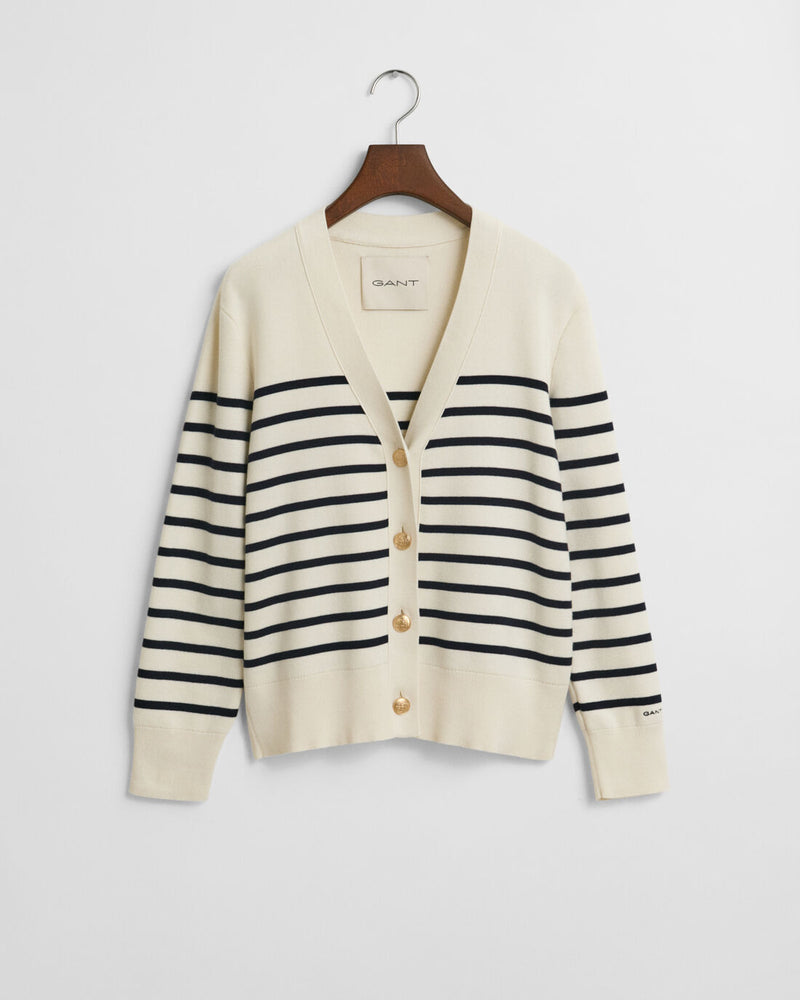 An image of the Gant Striped Cotton Cardigan