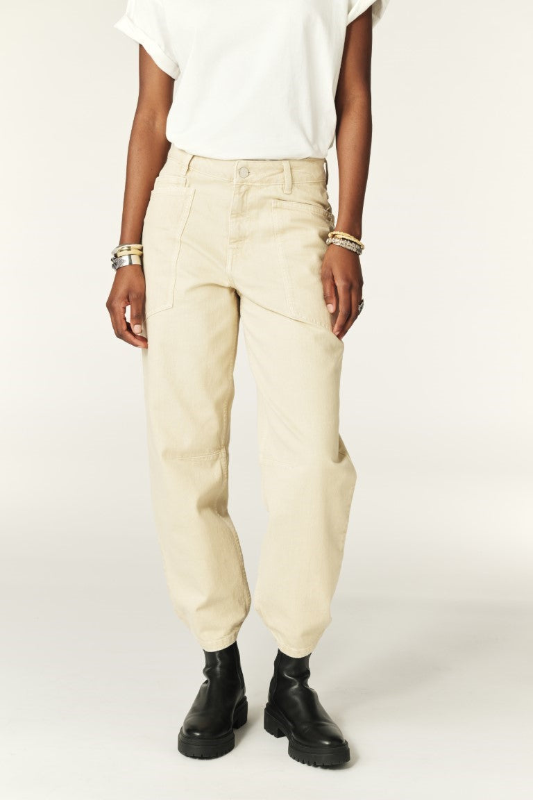 An image of the BA&SH Vulny Jeans in Off White.