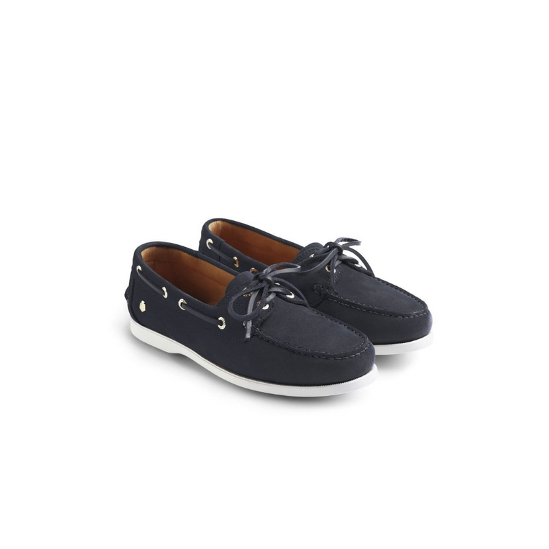 An image of the Fairfax & Favor Salcombe Deck Shoes in Navy.